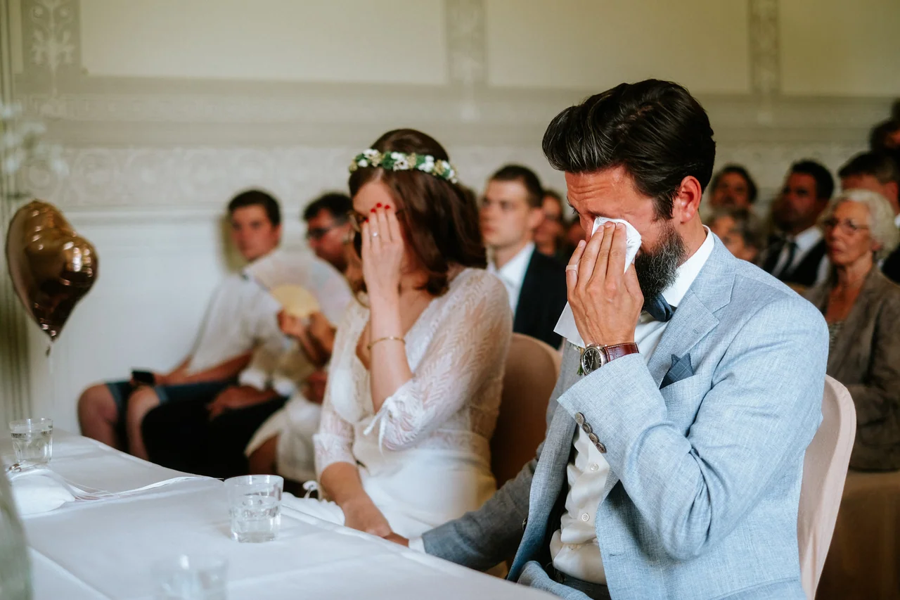 Emotionaler Moment bei der Trauung im Jenisch Haus